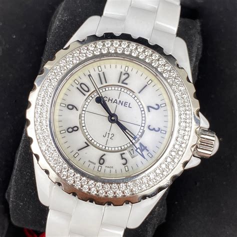 chanel j12 watch second hand|chanel j12 diamond bezel.